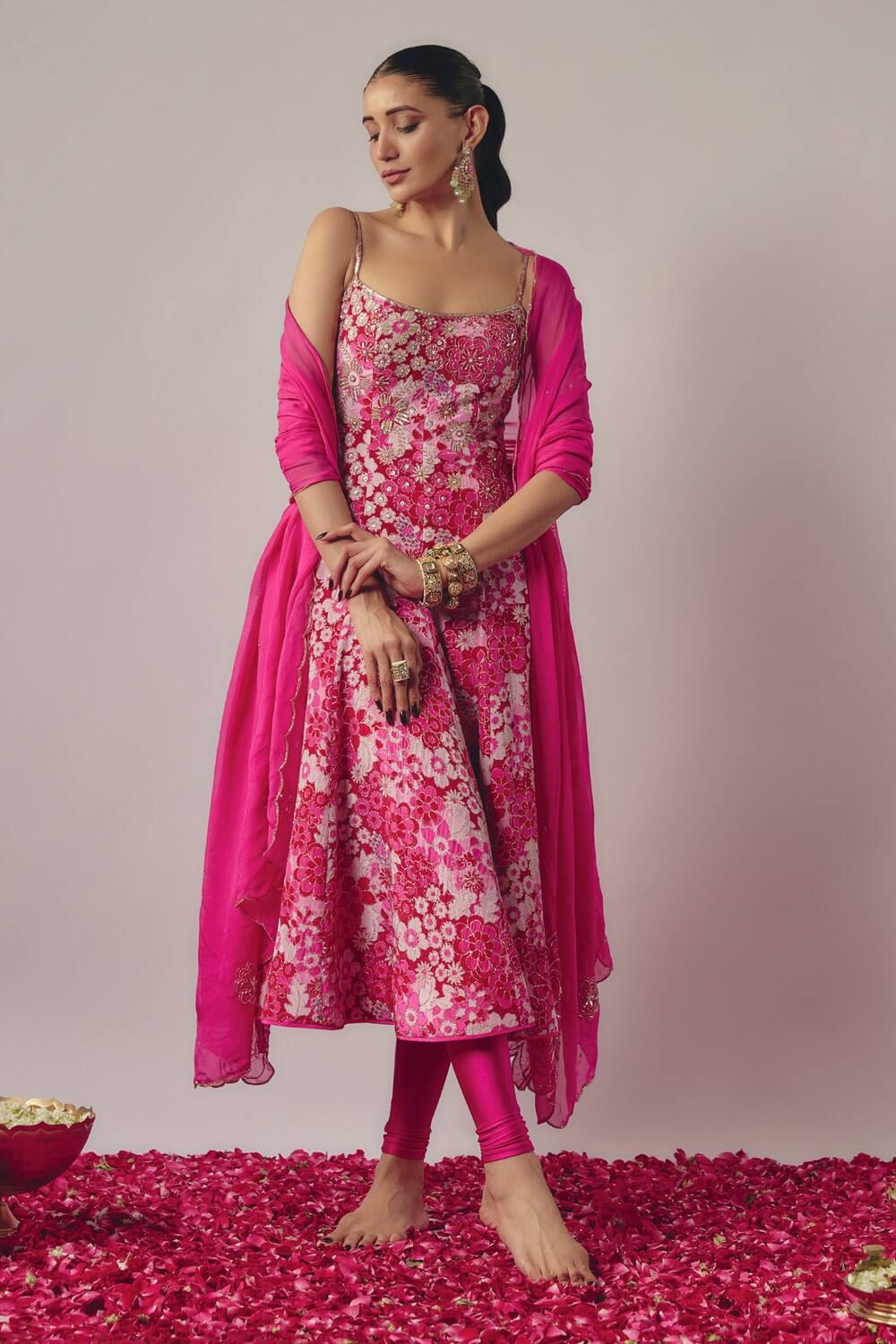 EMBROIDERED ORGANZA UNSTITCHED 2 PCS