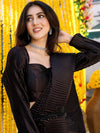 Black Pleated Saree