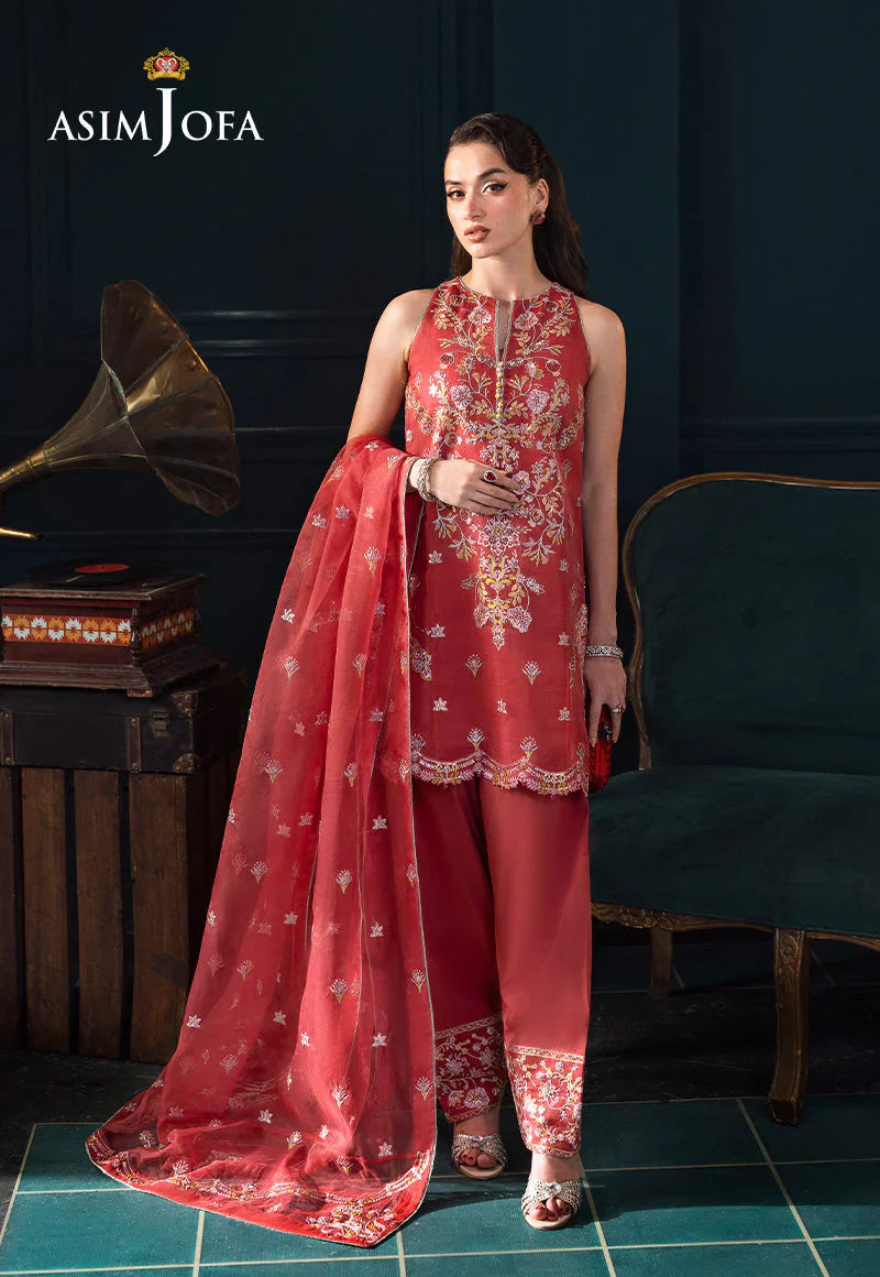EMBROIDERED PAPER COTTON UNSTITCHED 3 PCS