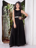 Elegant Noir Black Gown for Girls