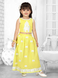Radiant Marigold  Embroidered Ghagra Choli for Girls