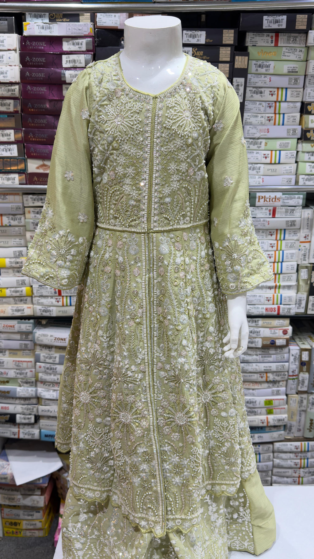 Front Cut Lehenga with Heavy Sharara for Kids | Designer Ethnic Wear | Hashmi Collection