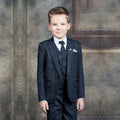 Timeless Checkered Boys Caridi Black Check Suit